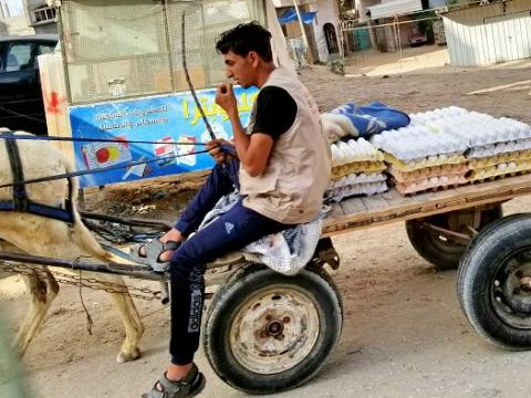 Egg vendor in Gaza 2018