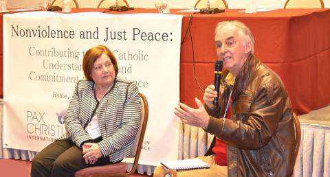 Mairead Maguire and Pietro Ameglio