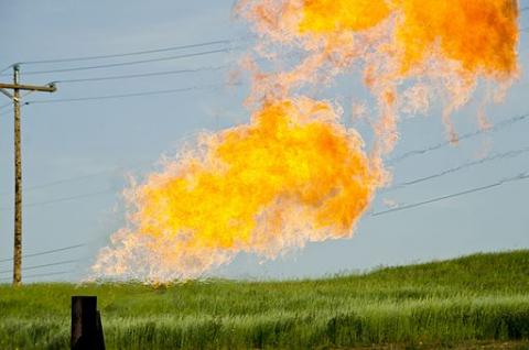 Methane flare