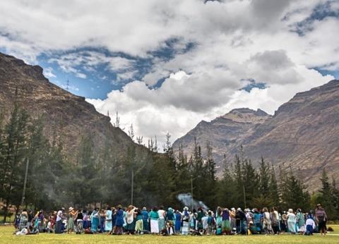 Water ritual at the Convergence of International Women We are Medicine in Peru September 2019