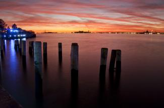 Sunset over the Hudson River