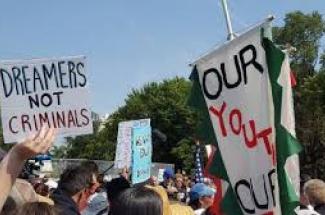 Dreamers not criminals sign at White House September 5, 2017