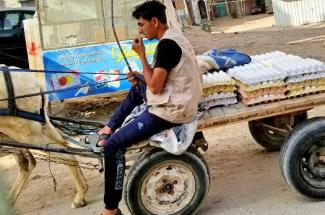 Egg vendor in Gaza 2018