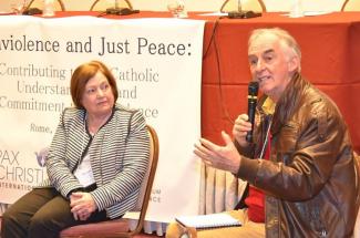 Mairead Maguire and Pietro Ameglio