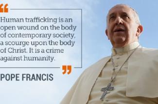 Pope Francis quote on human trafficking