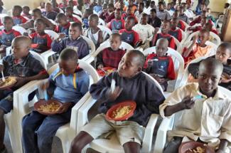 Children at the Mavambo Trust program in Zimbabwe