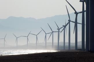 Wind farm at Bangui, Philippines