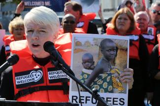 Susan Gunn the 2019 Rally for Refugees