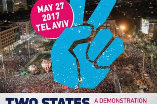 Two states One hope demonstration in Tel Aviv on May 27, 2017